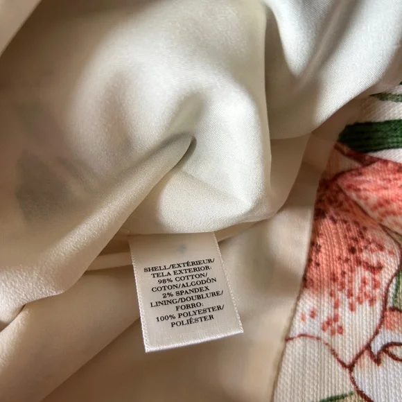 Ann Taylor Green and White Floral Skirt - Picture 4 of 5